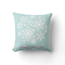 Coussin de carré de bourrasques de neige