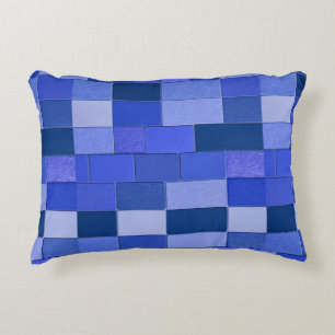 🔷 Coussin de carreau de mosaïque bleue pour décor