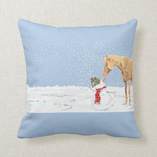 Coussin de Carrot Thief Horse et Snowman
