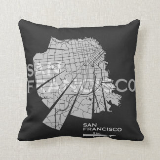 Coussin de carte de San Francisco