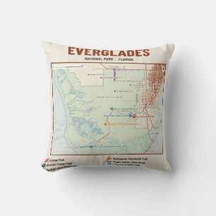 Coussin de carte du sentier du parc national des E