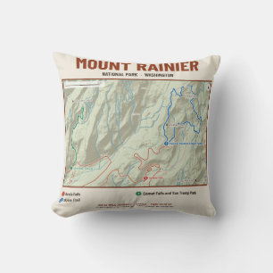 Coussin de carte du sentier du parc national du mo