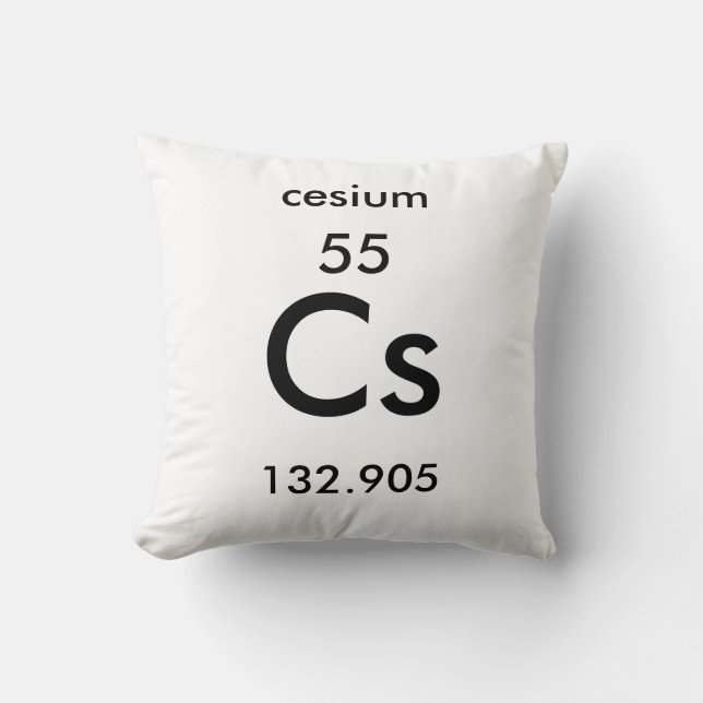 Coussin de césium du tableau périodique 55 (Recto)