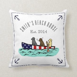 Coussin de Chambre de plage de Labrador de