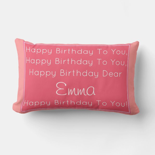Coussin de chanson de joyeux anniversaire (Recto)