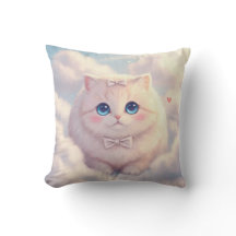 Coussin de chat à câlinage nuageux