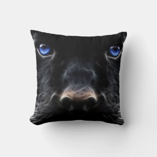 Coussin de chat bleu mystique