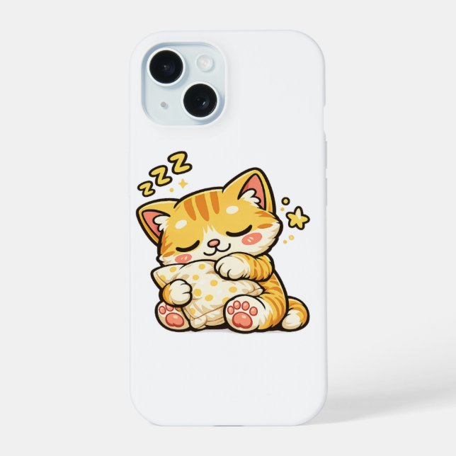 Coussin de chat endormi mignon (Verso)