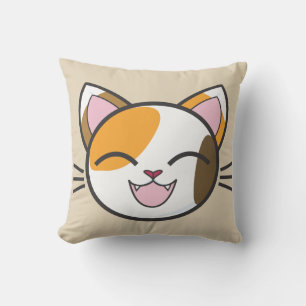 Coussin de chat heureux