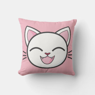 Coussin de chat heureux