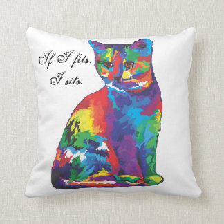 coussin de chat mignon