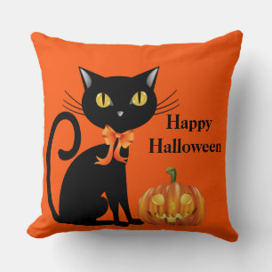 Coussin de chats d'Halloween