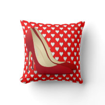 coussin de chaussures à talon élevé rouge