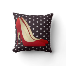 coussin de chaussures à talon élevé rouge