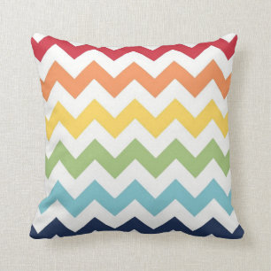 Coussin de Chevron d'arc-en-ciel