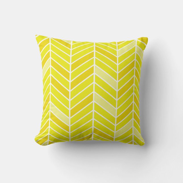 Coussin De Chevron jaune en porte-à-faux au loin | (Recto)