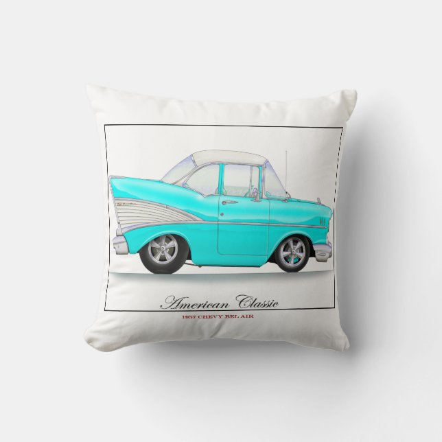 Coussin de Chevy du bleu 57 (Recto)