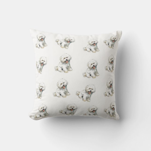 coussin de chien de frise de bichon (Recto)