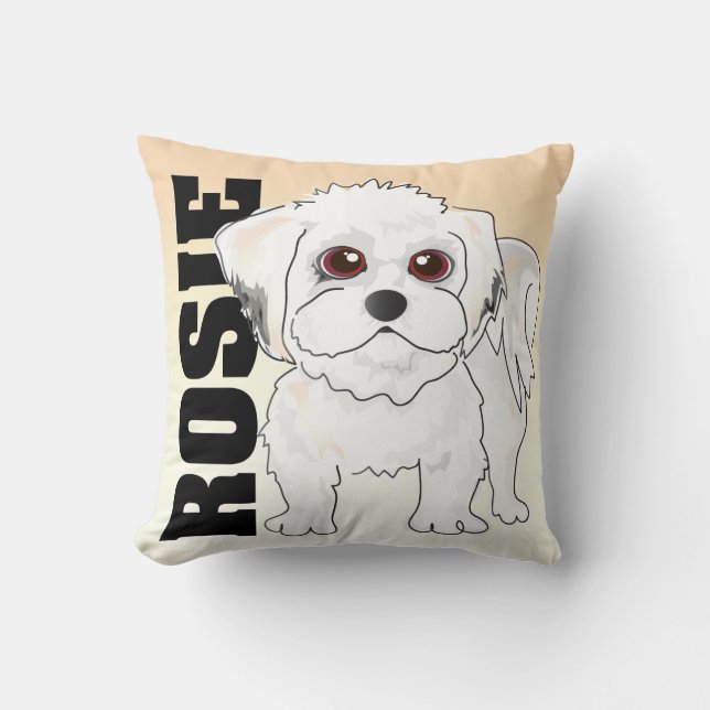 Coussin de chien de la COUTUME "ROSIE" (Recto)