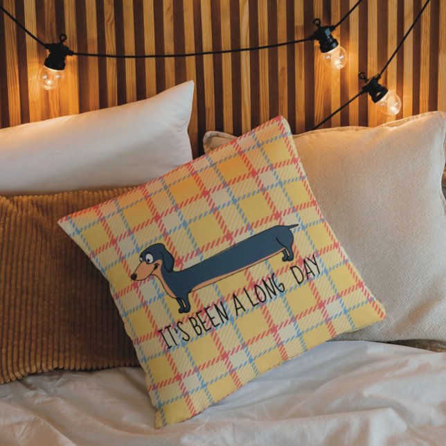 Coussin de chiens de longue journée Dachshund (Créateur téléchargé)