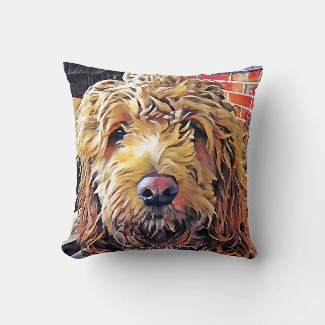 Coussin de chiot Goldendoodle (Recto)