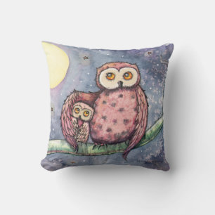 Coussin de chouette mignon