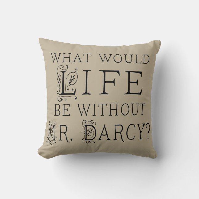 Coussin de citation d'amant de M. Darcy Jane (Recto)