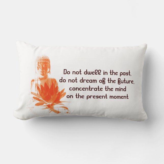 Coussin de citation de safran de Bouddha Gautama (Recto)