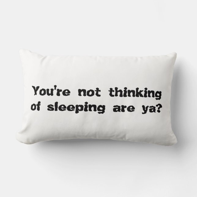 Coussin de citation d'insomnie : Cadeau drôle (Recto)
