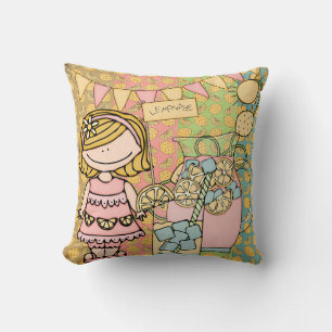 Coussin de citronnade customisée Fille de cheveux 