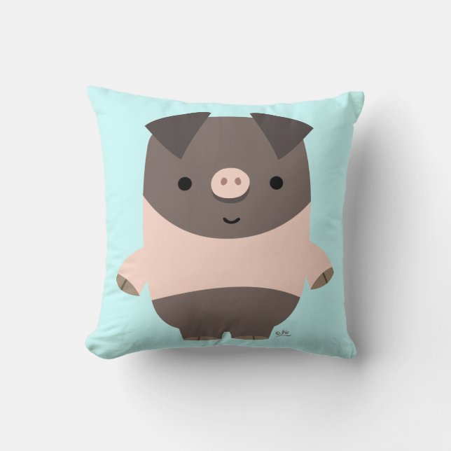 Coussin de cochon cartonné mignon (Recto)