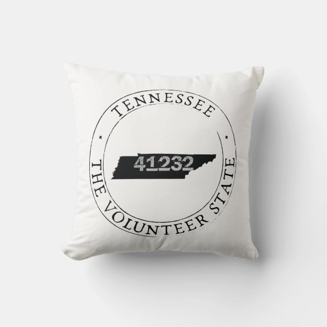 Coussin de code postal du Tennessee (Recto)