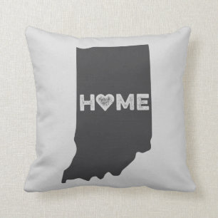 Coussin de coeur d'amour de l'État d'origine de