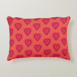 coussin de coeur décoratif rouge