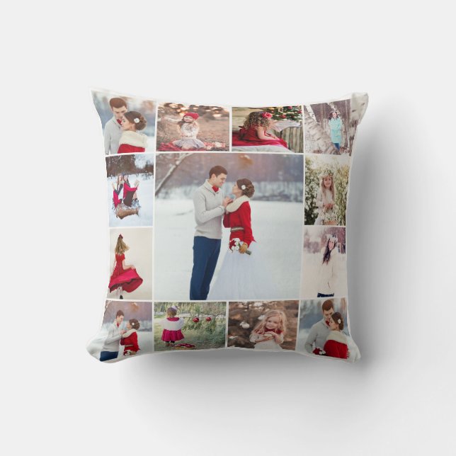 Coussin de Collage Multiphoto tendance (Recto)
