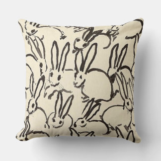 Coussin de concepteur Cream & Black Hutch