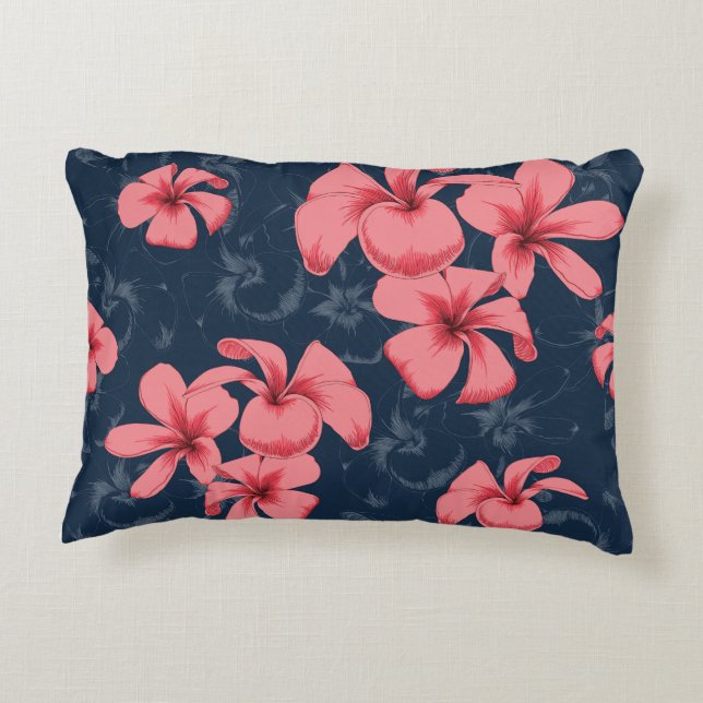 Coussin de conception de fleurs roses (Dos)
