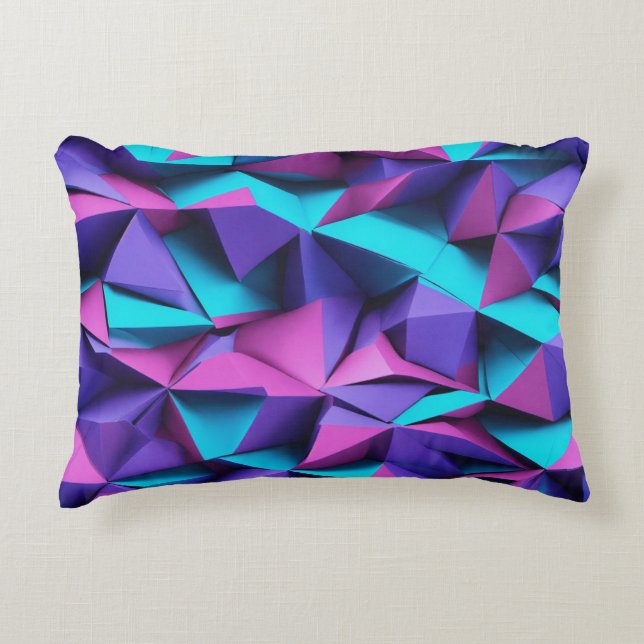 coussin de conception géométrique violet (Devant)
