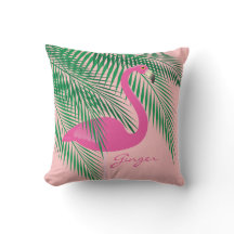 Coussin de corail du Flamant rose du gingembre