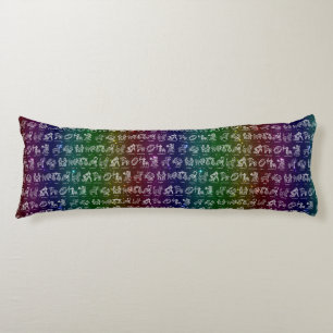 Coussin de corps de signe de zodiaque (arc-en-ciel