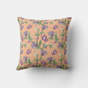 Coussin de couleur, artiste, papillon violet