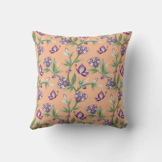 Coussin de couleur, artiste, papillon violet
