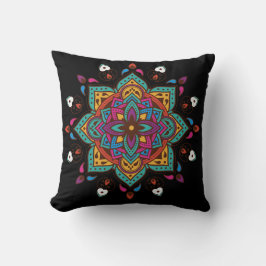 Coussin de couleur "Mandala"