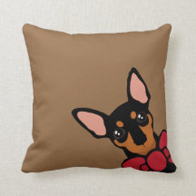 Coussin de coup d'oeil d'arc du Pinscher miniature