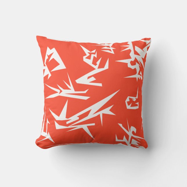 Coussin de coussin d'art Abstrait blanc (Recto)