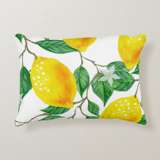 Coussin de COUSSIN de CITRONNIER, jaune et vert