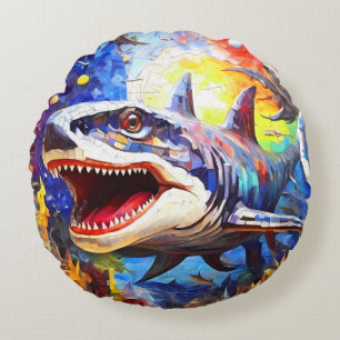 Coussin de coussin en mosaïque mignon Dinosaures e