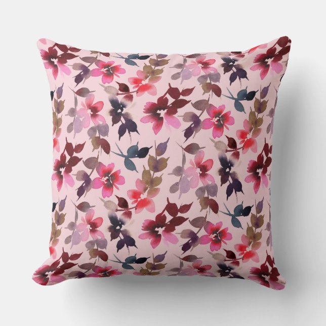 Coussin de coussin - Floral Impression sur un Arri (Recto)
