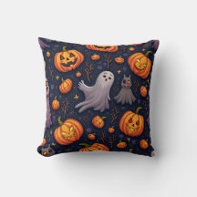 Coussin de coussin motif citrouille Halloween
