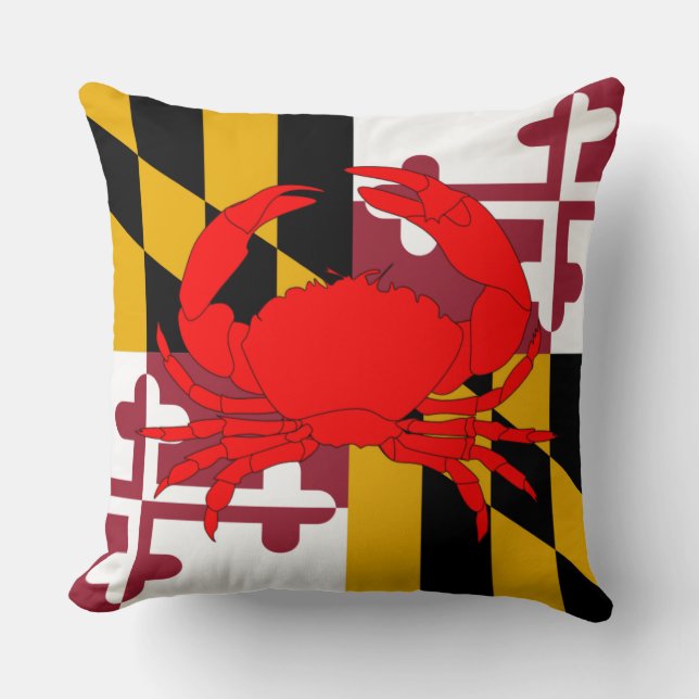 Coussin de crabe de drapeau du Maryland (Recto)